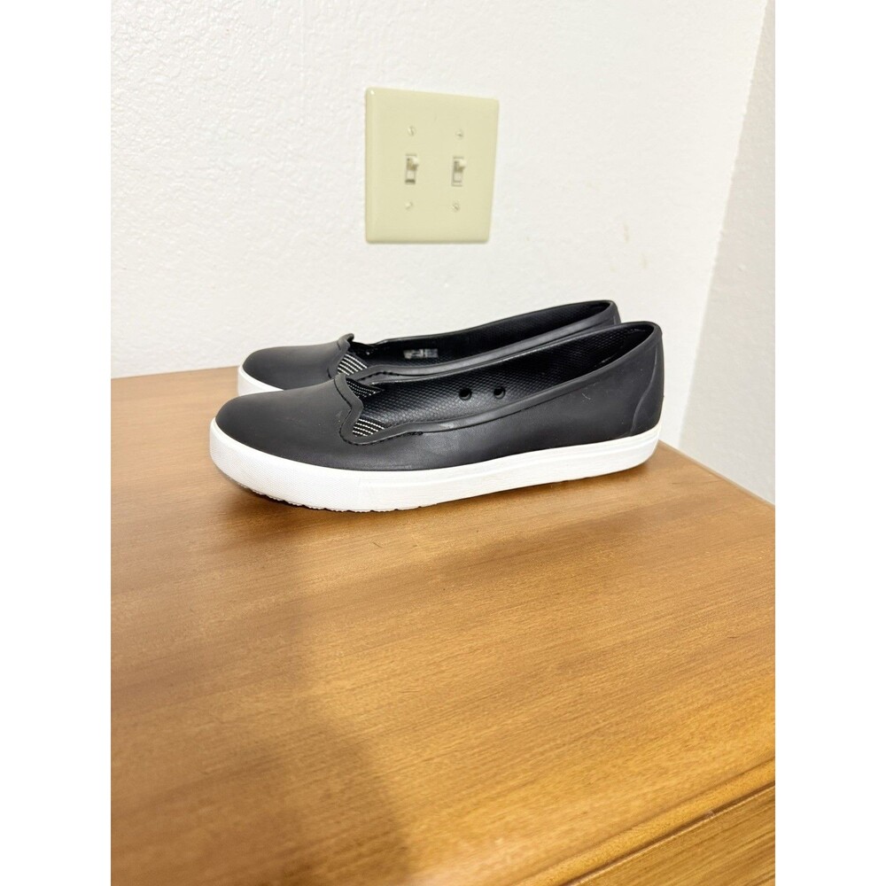 CROCS Women's Citilane Ballet Flats Size 8 Black Rubber Slip On Beach Pool Shoe